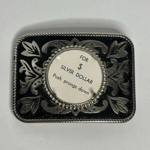 Vintage Silver Dollar Belt Buckle Holder